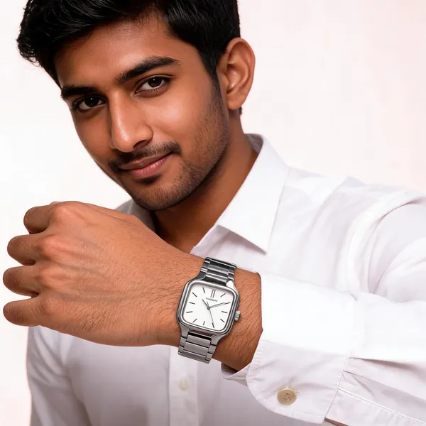 Silver_Stainless_Steel_Square_White_Dial_Analog_Watch_For_Men