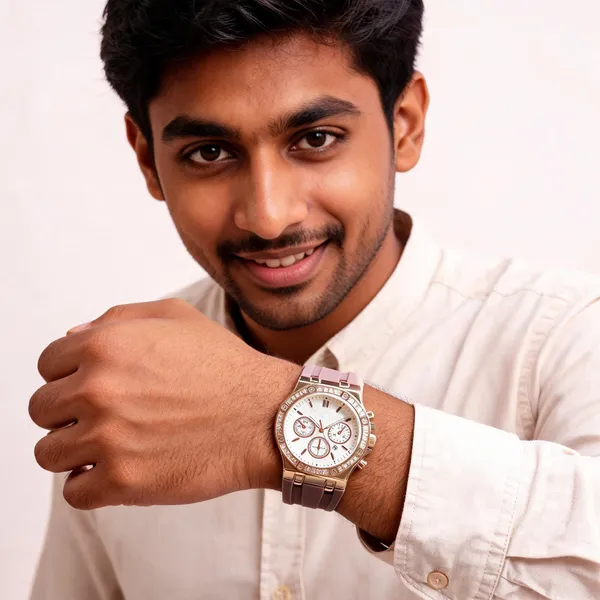 Rose_Gold_Silicone_Strap_Chronograph_Watch_For_Men