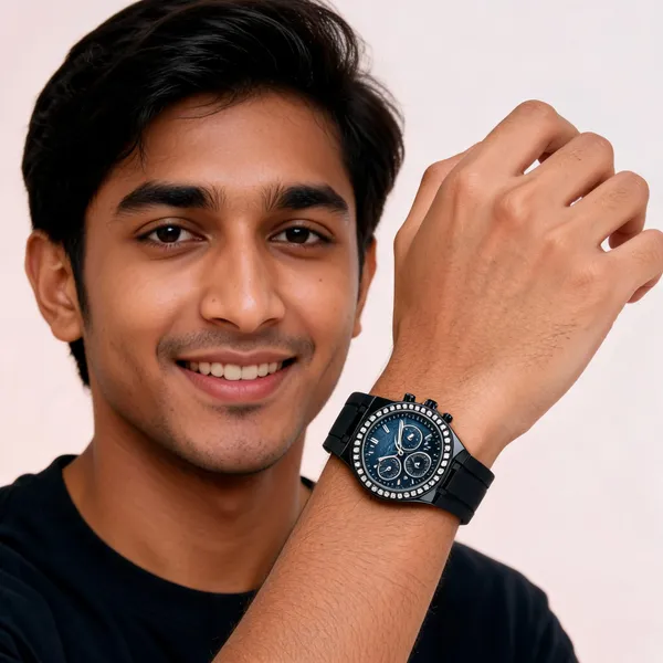 Black_Silicone_Crystal_Bezel_Chronograph_Analog_Watch_For_Men