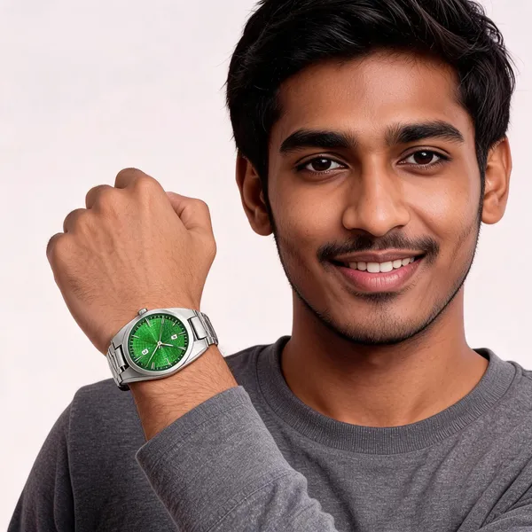 Green_Dial_Stainless_Steel_Analog_Quartz_Watch_For_Men