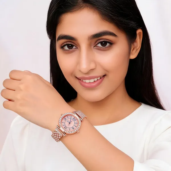 Rose_Gold_Stainless_Steel_Rhinestone_Embellished_Bracelet_Analog_Watch_For_Women