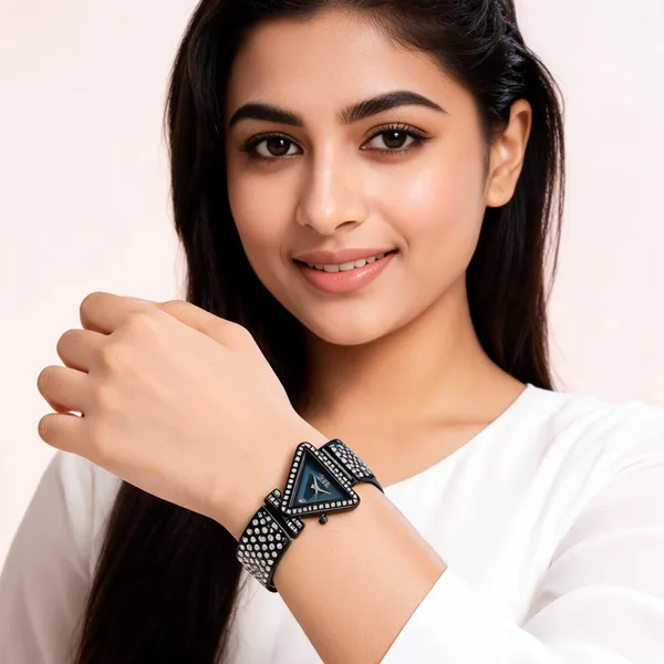 Black_Stainless_Steel_Embellished_Triangle_Dial_Analog_Watch_For_Women
