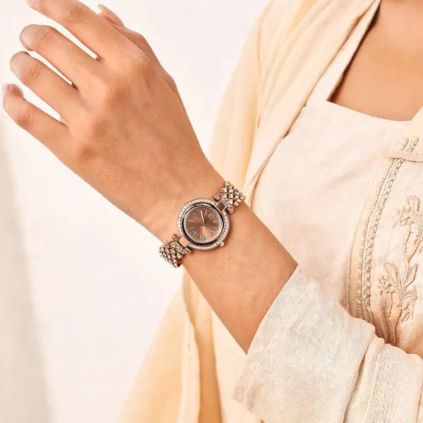 Rose_Gold_Stainless_Steel_Crystal_Bezel_Bracelet_Analog_Watch_For_Women