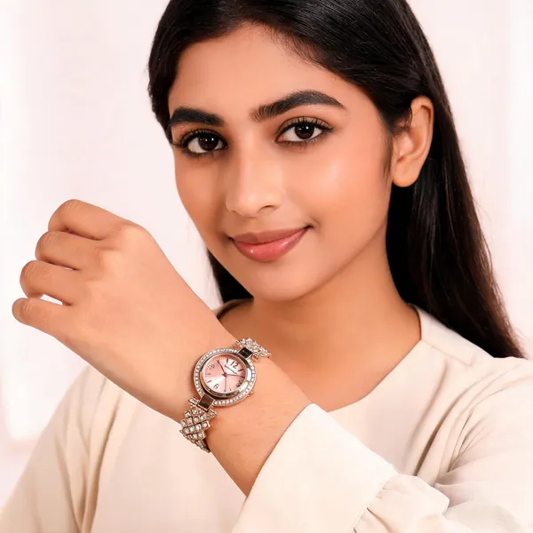 Rose_Gold_Stainless_Steel_Link_Bracelet_Analog_Watch_For_Women