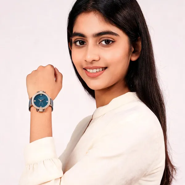 Blue_Leather_Stainless_Steel_Crystal_Studded_Bezel_Analog_Watch_For_Women