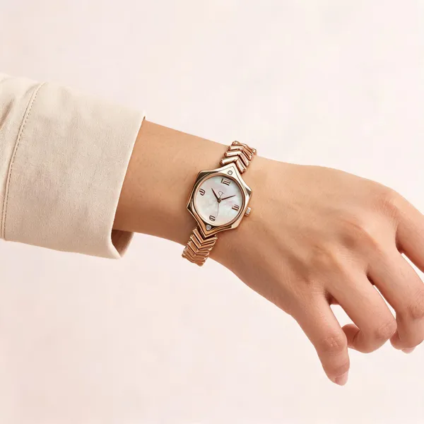 Rose_Gold_Stainless_Steel_Chevron_Bracelet_Analog_Watch_For_Women