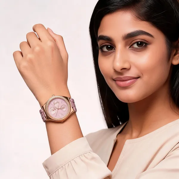 Pink_Stainless_Steel_Link_Bracelet_Analog_Watch_For_Women