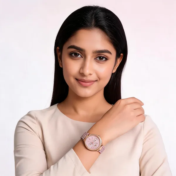 Pink_Stainless_Steel_Link_Bracelet_Analog_Watch_For_Women
