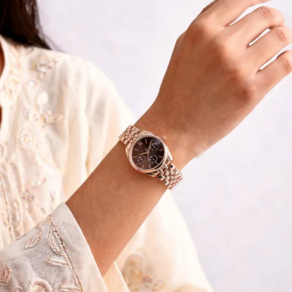 Rose_Gold_Brown_Stainless_Steel_Link_Bracelet_Analog_Watch_For_Women
