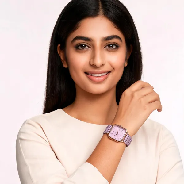 Purple_Stainless_Steel_Bracelet_Square_Dial_Watch_For_Women