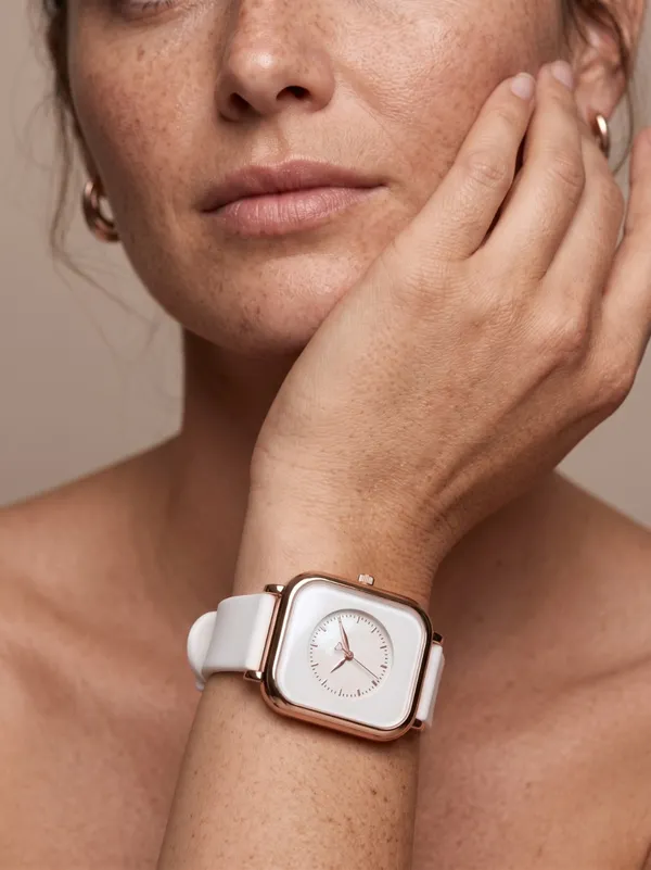 White_Strap_Rectangular_Wrist_Watch_for_Women