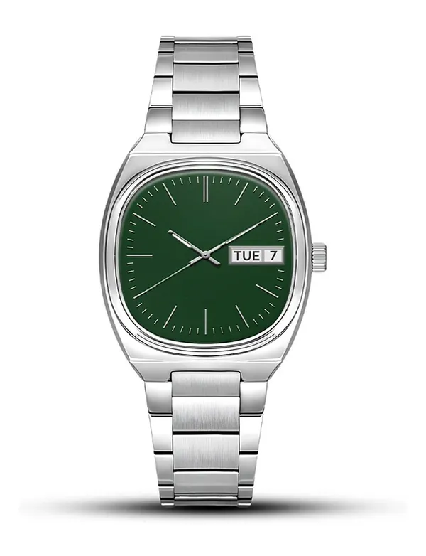 Silver_Green_Dial_Day_Date_Quartz_Watch