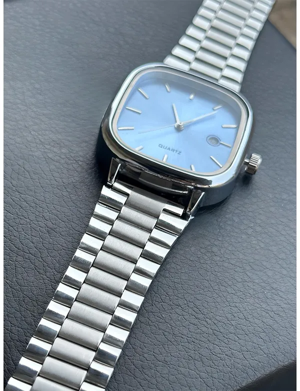 Green_Stainless_Steel_Quartz_Watch_for_Unisex