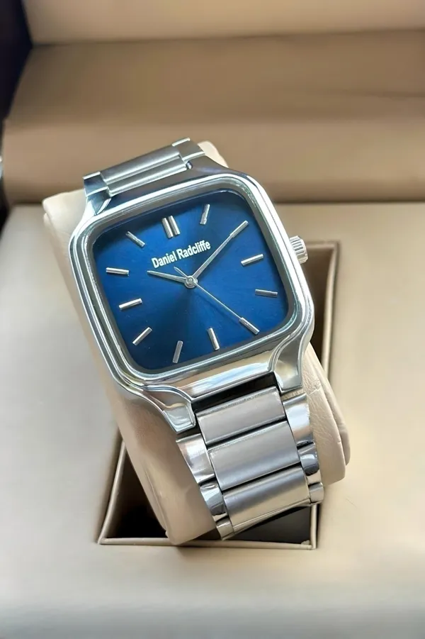 Silver_Tone_Blue_Dial_Square_Analog_Watch_For_Men