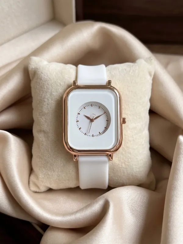 White_Strap_Rectangular_Wrist_Watch_for_Women