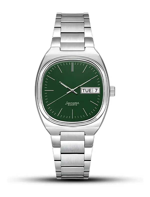 Silver_Green_Dial_Day_Date_Quartz_Watch
