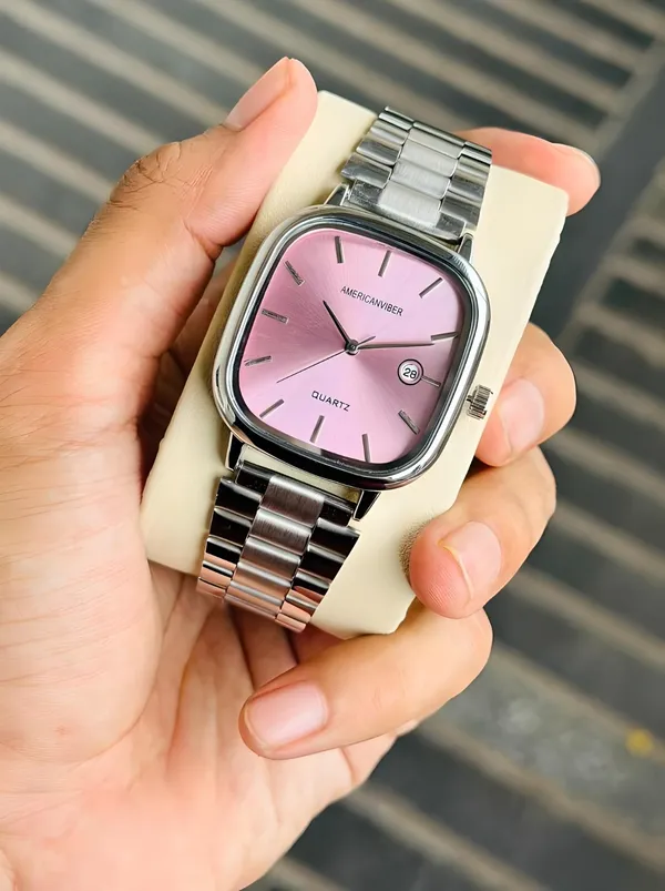 Pink_Metal_Square_Dial_Watch_for_Men