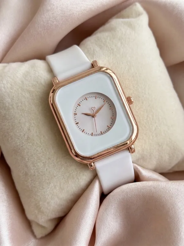 White_Strap_Rectangular_Wrist_Watch_for_Women