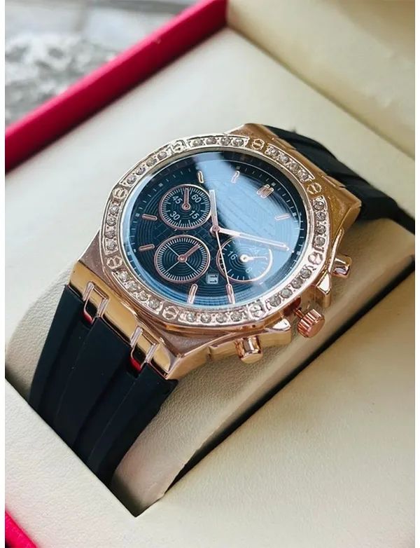 Gold_Tone_Silicone_Chronograph_Watch_for_Men