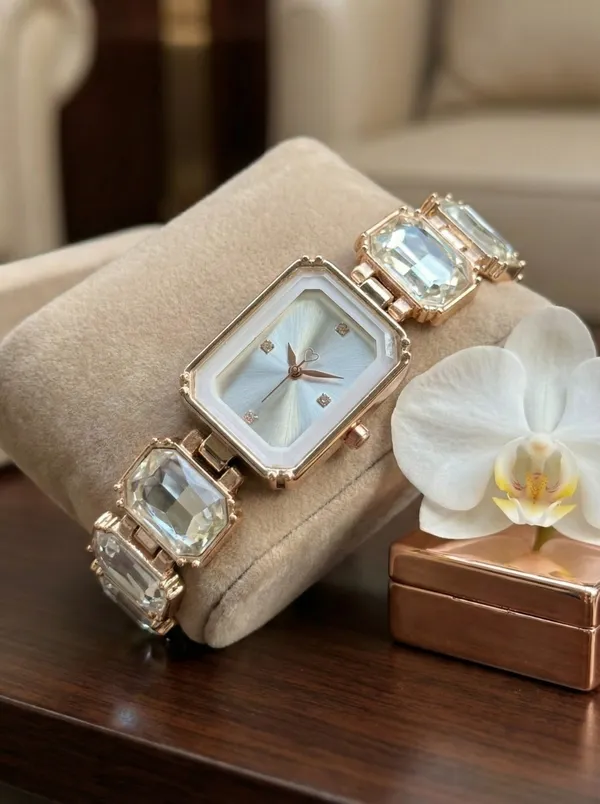 Rose_Gold_Rectangular_Bracelet_Watch_For_Women