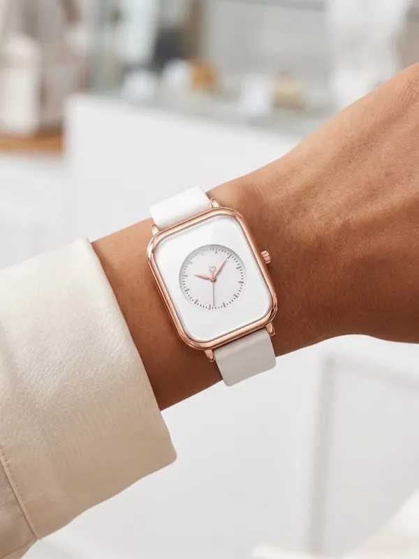 White_Strap_Rectangular_Wrist_Watch_for_Women