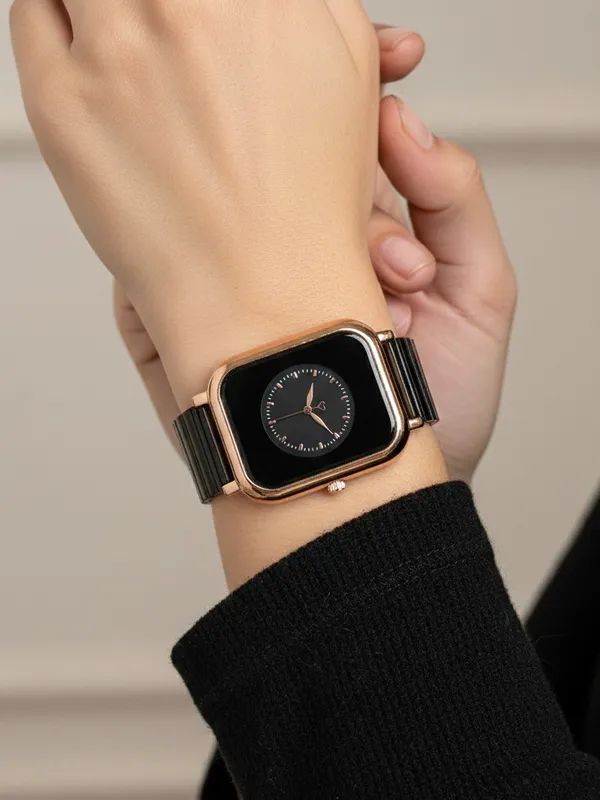 Rose_Gold_Black_Square_Dial_Watch_for_Women
