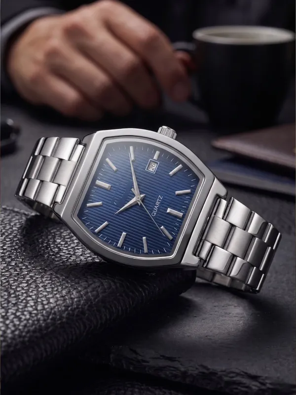 Silver_Tone_Rectangular_Quartz_Watch_for_Men