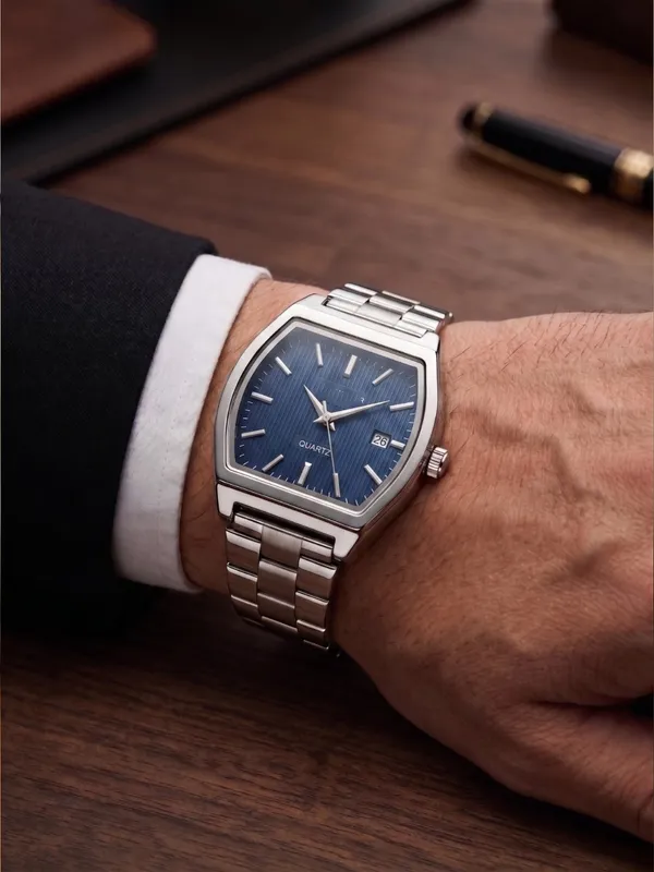Silver_Tone_Rectangular_Quartz_Watch_for_Men