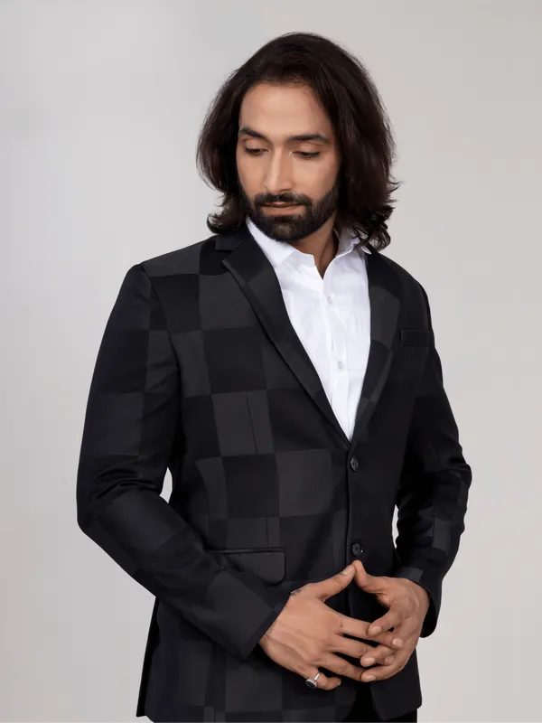 Grey_Green_Windowpane_Check_Regular_Fit_Blazer_For_Men