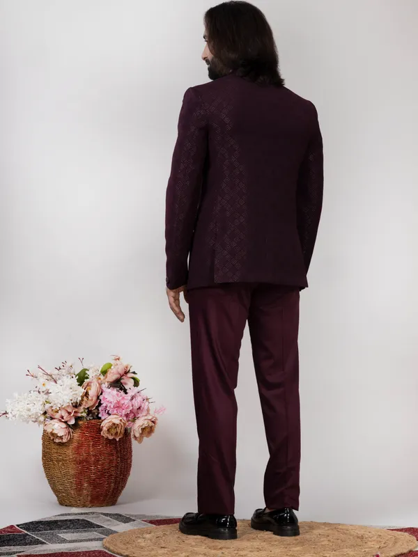 Wine_Jacquard_Regular_Fit_Jodhpuri_Suit_with_Matching_Trouser