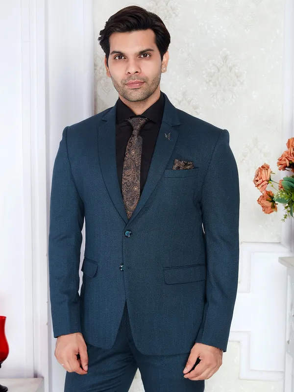 Teal_Blue_2_Piece_Suit_For_Men_Regular_Fit_Teal_Blue_Dry_Clean_Only