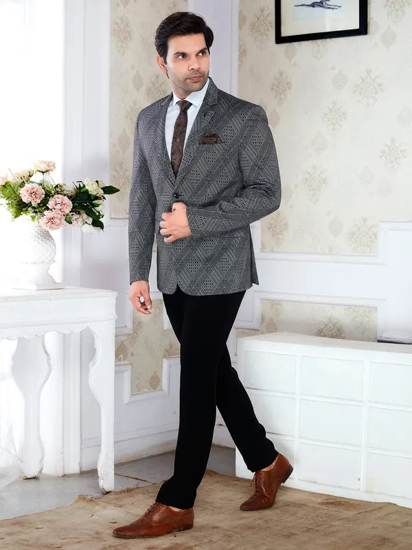 Grey_Knitted_Lycra_Men_S_Regular_Fit_Formal_Blazer_Charcoal_Grey_Dry_Clean_Only