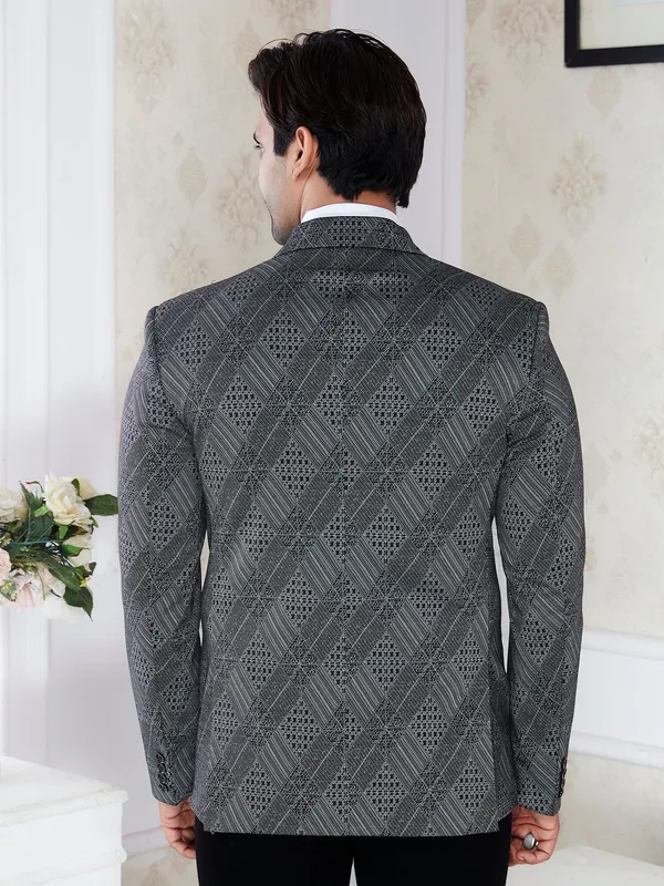 Grey_Knitted_Lycra_Men_S_Regular_Fit_Formal_Blazer_Charcoal_Grey_Dry_Clean_Only