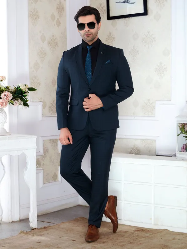 Teal_Blue_2_Piece_Suit_For_Men_Regular_Fit_Teal_Blue_Dry_Clean_Only
