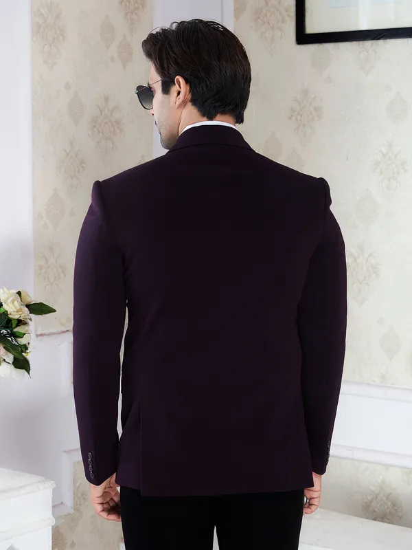 Purple_Wine_Popcorn_Knitted_Men_S_Regular_Fit_Formal_Blazer_Wine_Purple_Dry_Clean_Only