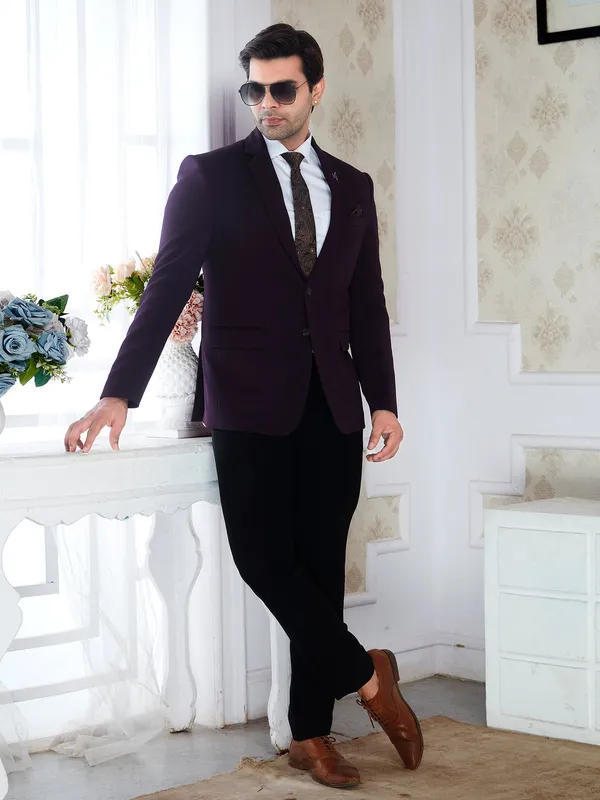 Purple_Wine_Popcorn_Knitted_Men_S_Regular_Fit_Formal_Blazer_Wine_Purple_Dry_Clean_Only