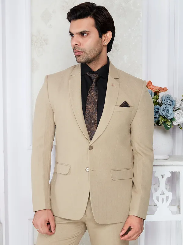 Beige_Textured_Formal_Blazer_For_Men_Regular_Fit_Beige_Dry_Clean_Only