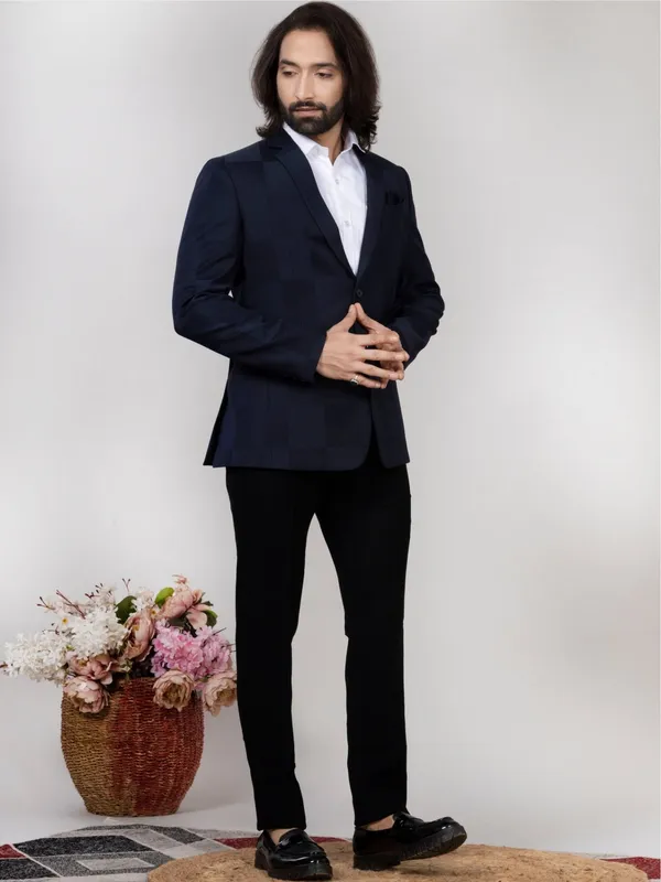 Navy_Blue_Checkered_Blazer_For_Men_Premium_Formal_Party_Wear_Navy