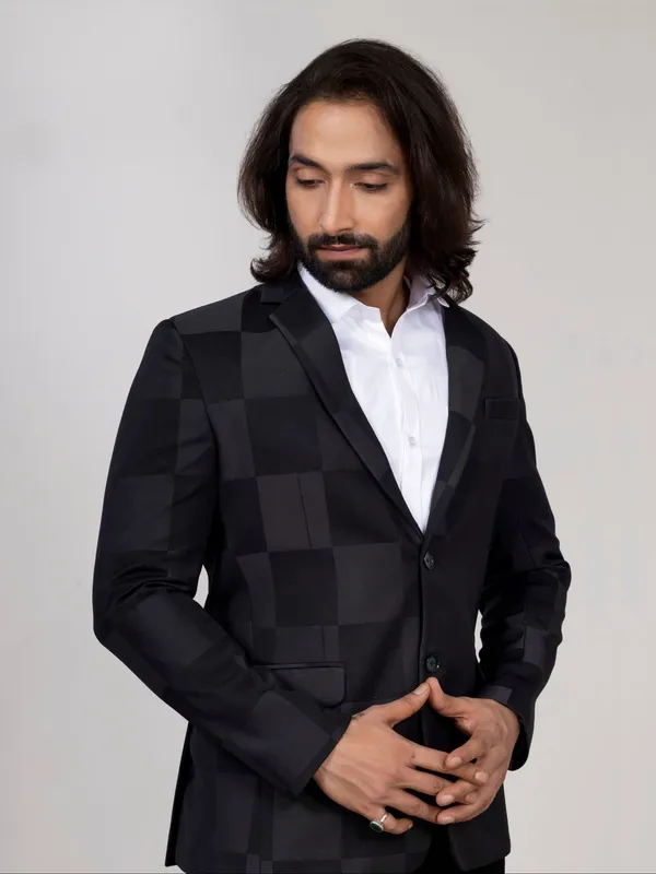Grey_Green_Checkered_Blazer_For_Men_Premium_Formal_Party_Wear_Grey_Green