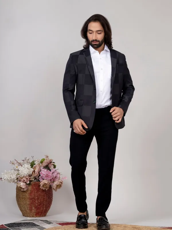 Grey_Green_Checkered_Blazer_For_Men_Premium_Formal_Party_Wear_Grey_Green