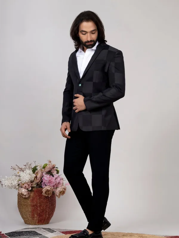 Grey_Green_Checkered_Blazer_For_Men_Premium_Formal_Party_Wear_Grey_Green