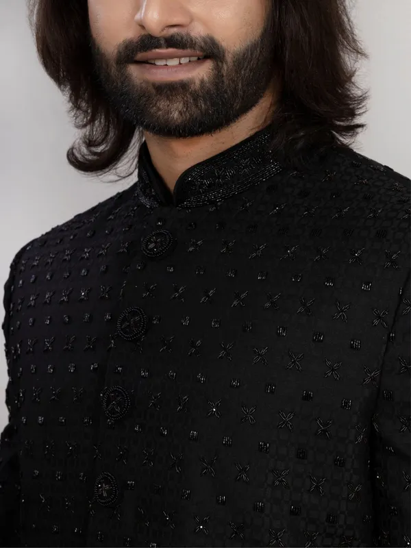 Men_S_Black_Hand_Embroidered_Regular_Fit_Sherwani_Black