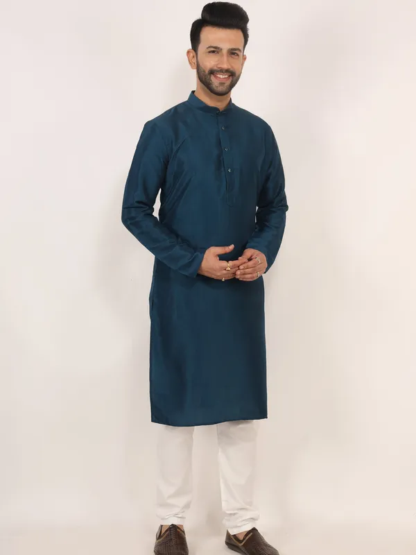Teal_Blue_Kurta_Pajama_Set_Teal_Blue