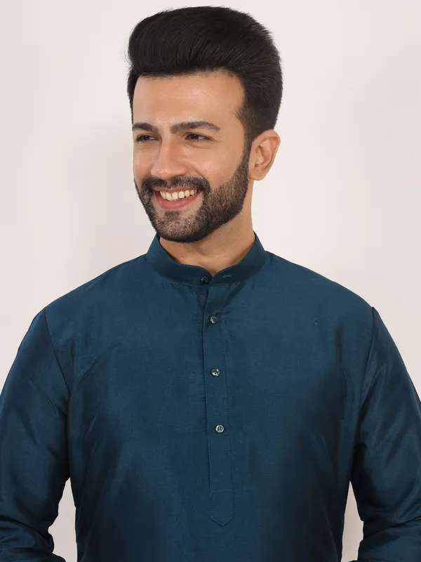 Teal_Blue_Kurta_Pajama_Set_Teal_Blue