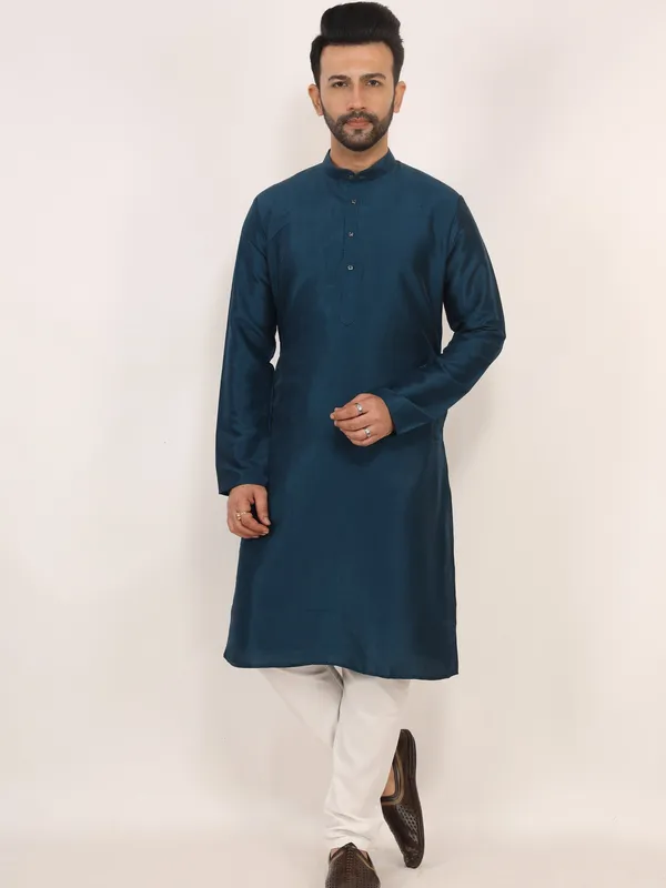 Teal_Blue_Kurta_Pajama_Set_Teal_Blue