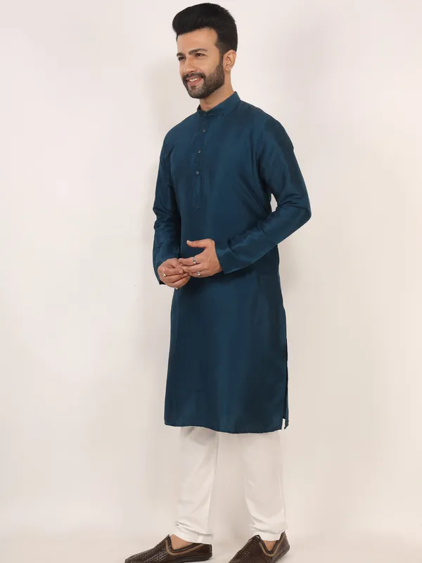 Teal_Blue_Kurta_Pajama_Set_Teal_Blue