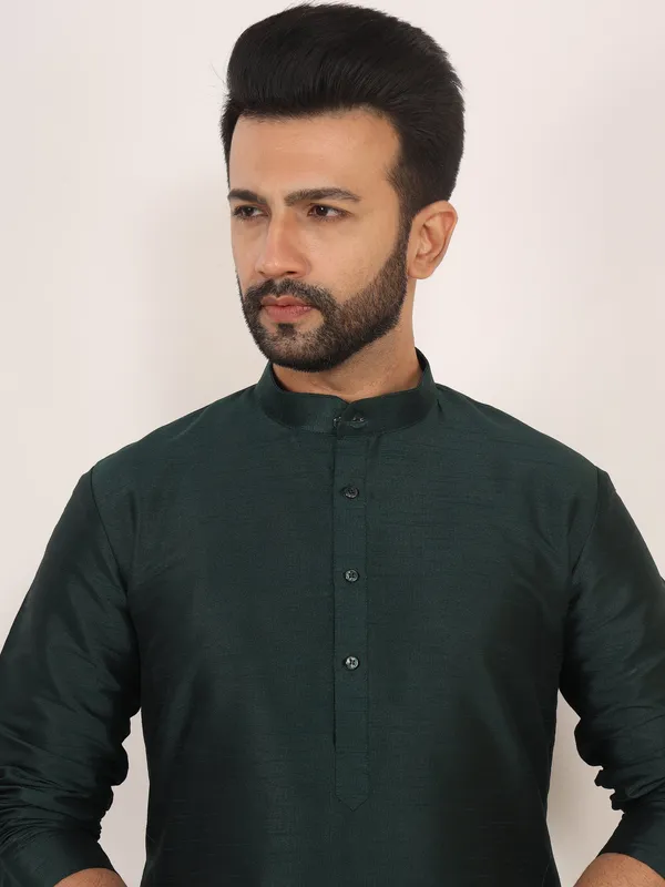 Dark_Green_Kurta_Pajama_Set_Dark_Green