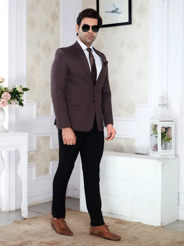 Brown_Regular_Fit_Formal_Blazer_For_Men