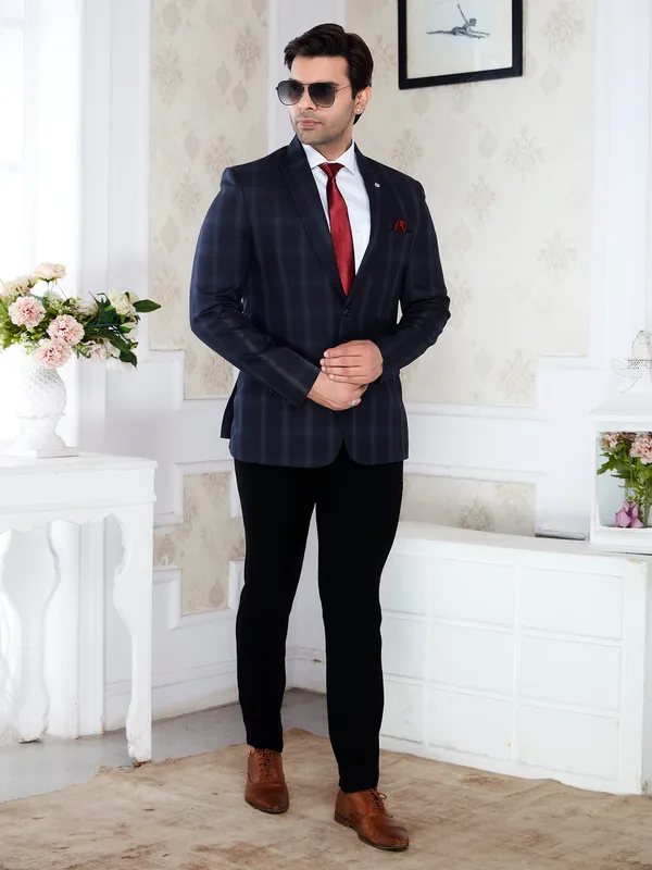 Navy_Check_Regular_Fit_Formal_Blazer