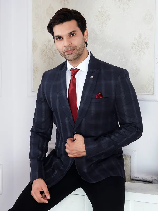 Navy_Check_Regular_Fit_Formal_Blazer